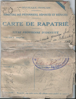 Carte de rapatrié